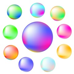 Fluid color badges set. Abstract shapes composition. Eps10 vector.
