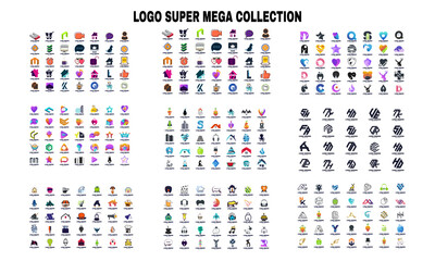 stock vector creative  logo design mega collection abstract geometric business company