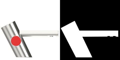 3D rendering of a self closing wash basin faucet