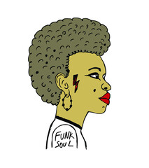 Disco funk punk graphic design vector art