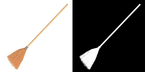 3D rendering illustration of a shaker broom