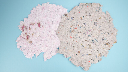 Abstract background. Colorful handmade, recycling paper