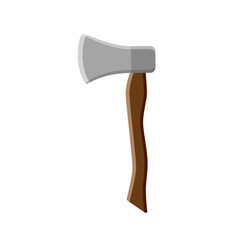 Axe vector illustration. Lumberjack in flat style. Battle axe isolated on white background.