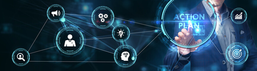 Business, Technology, Internet and network concept. Concept meaning proposed strategy or course of...