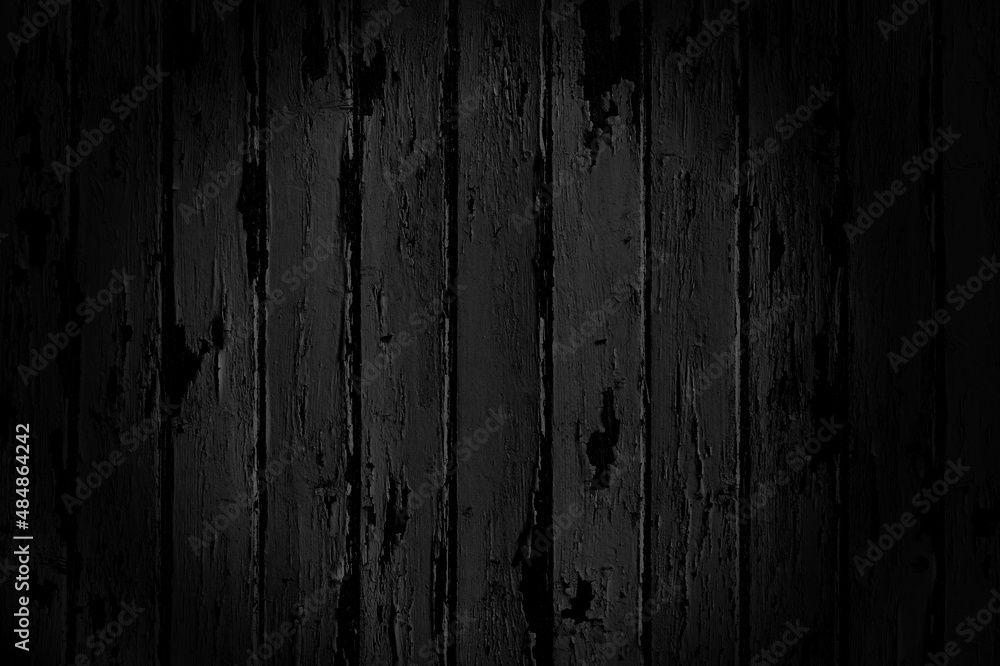 Wall mural Rustic reclaimed palette wood background texture. Dark planks