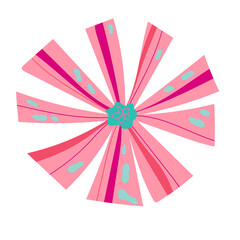 Abstract bright flowers. Flat illustration.