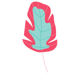 Abstract bright foliage. Flat illustration.