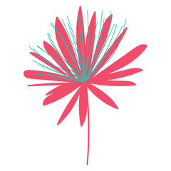 Abstract bright flowers. Flat illustration. Vector illustration