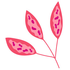 Abstract bright foliage. Flat illustration.