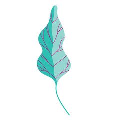 Abstract bright foliage. Flat illustration.