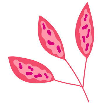 Abstract bright foliage. Flat illustration.