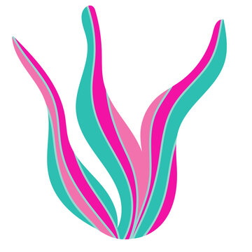 Abstract bright foliage. Flat illustration.