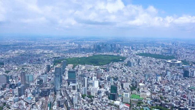 東京 都心部 ヘリコプター空撮動画