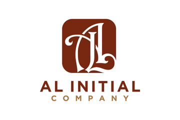Monogram Initials LA Beauty Lettering logo design inspiration