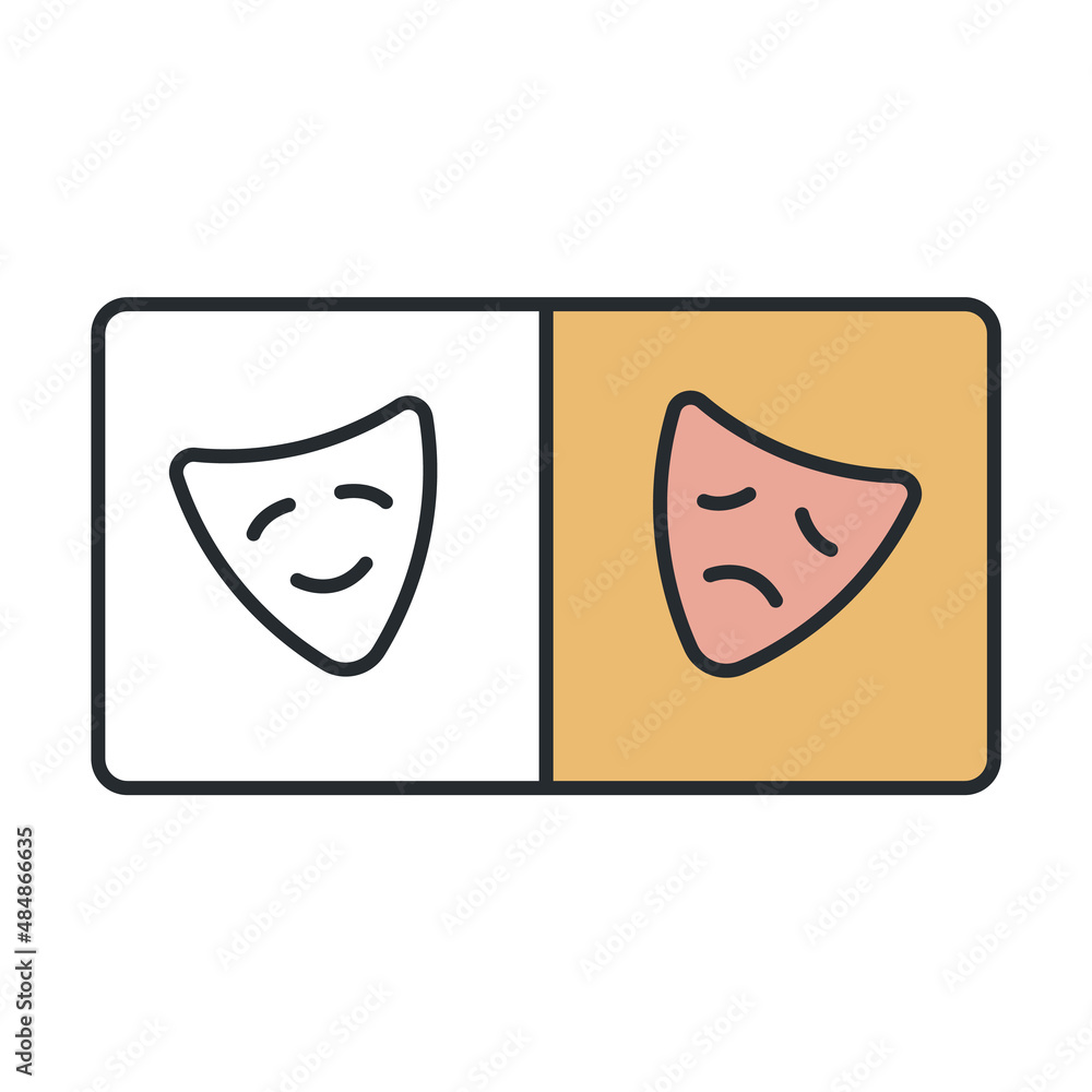 Poster prompt box icon from cinema collection. thin outline prompt box, box, prompt detailed offset lineal 