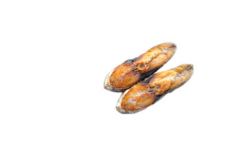 Deep fried sliced King mackerel, Spotted mackerel, Seerfish meat. Concept : Cooking. Seafood. Delicious menu that Thai people eat with rice and variety menu with salty fish. Thai cuisine.