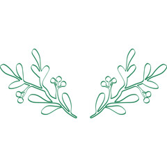 Flower decoration vector illustration in line stroke design