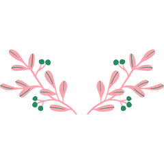 Fototapeta na wymiar Flower decoration vector illustration in flat color design