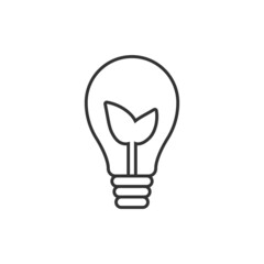 Light bulb icon in flat style. Lightbulb vector illustration on white isolated background. Energy lamp sign business concept.