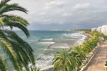 panoramic view of Marbella promenade