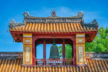 Decoration of the Hien Lam Cac house in the Imperial City with the Purple Forbidden City within the...