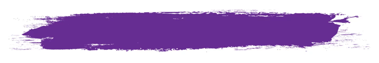 Deurstickers Violet brush stroke isolated on white background. Trendy brush stroke vector for violet ink paint, grunge backdrop, dirt banner, watercolor design and dirty texture. Brush stroke vector © Marinko