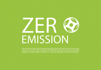 Zero emission background suitable for industry, eco, medical, pollution, automobile. Environmental zero waste nature friendly lifestyle.