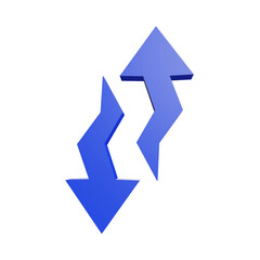 3d render icon arrow set