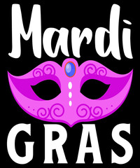 Mardi gras in flat design
