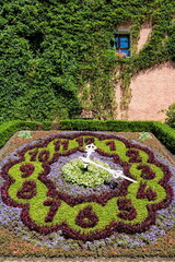 zittau, deutschland - blumenuhr an der fleischerbastei