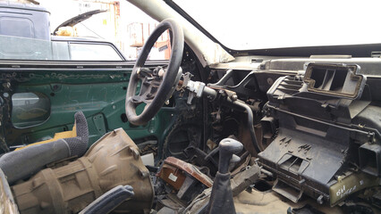 car dismantling for spare parts, car interior disassembled, auto parts, car dismantling market,...