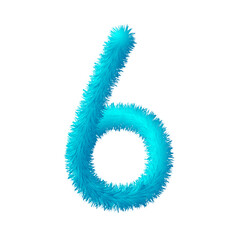 ベクター柔らかいふわふわ数字