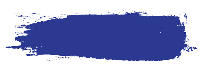 Blue brush stroke isolated on white background. Trendy brush stroke vector for blue ink paint, grunge backdrop, dirt banner, watercolor design and dirty texture. Brush stroke vector