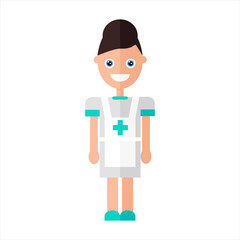 Nurse in medical uniform. 