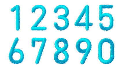 ベクター柔らかいふわふわ数字