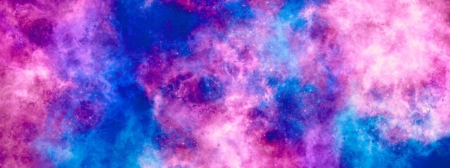 Blue and purple background made with powder texture, creative concept of galaxy design, Universe idea graphic, mixed colour with powdered painting, fluid illustration, backdrop for social media	