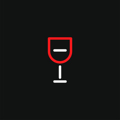 drink icon. drink outline icon. can be used for social media purposes, posters and others.