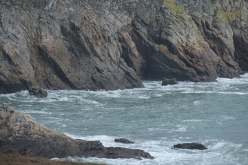 Visual variety observed on the French coast, Bretagne, Finistere. (West); focusing on rocky...