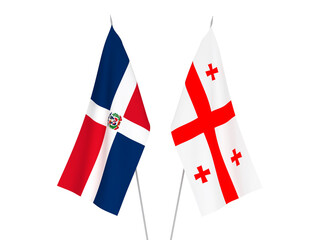 Georgia and Dominican Republic flags