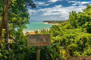 Praia do espelho em Porto Seguro no Sul da Bahia