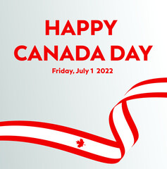 Happy Canada day poster. Grunge Canadian flag. Happy Canada day celebration template design vector image