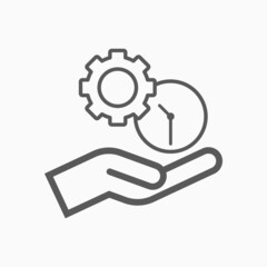 time management icon, management vector