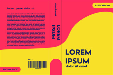 Full book cover design template, Vector, illustration. novel cover.
 - obrazy, fototapety, plakaty
