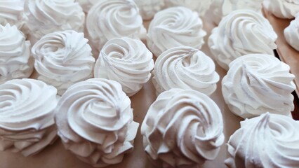 Close up view of delicious zefir