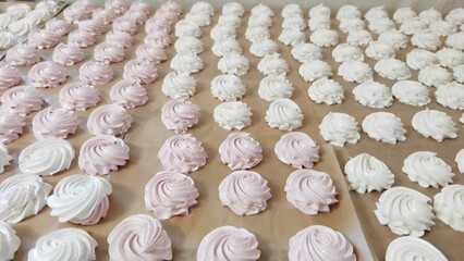 Close up view of delicious zefir