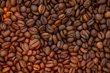 A wallaper full of brown coffee beans