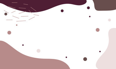 Vector watercolor abstract background in a trendy style. Template, banner, card, poster. Hand drawing. Brown and white background.