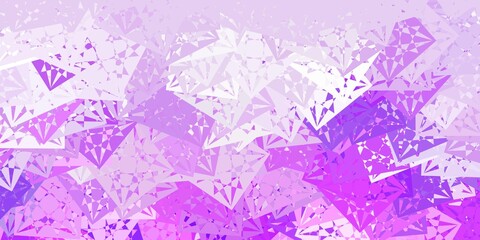 Light Purple vector backdrop with triangles, lines.