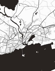 Obraz premium Galway City Map