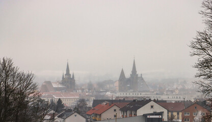 Fototapeta premium Winterlicher Blick auf Ansbach